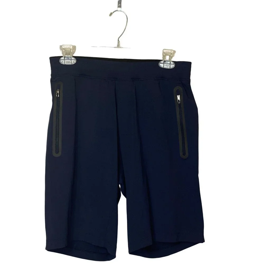 Lululemon T.H.E. Linerless Short 9" Small Taped Zippered Front Pockets Blue HTF - Picture 8 of 10